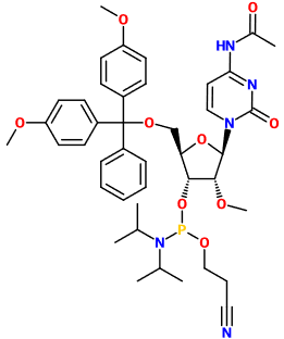 (image for) MC082302 N-Acetyl-5'-O-(4,4-dimethoxytrityl)-2'-O-methylcytidine-3'-(2-cyanoethyl-N,N-diisopropyl)phosphoramidite